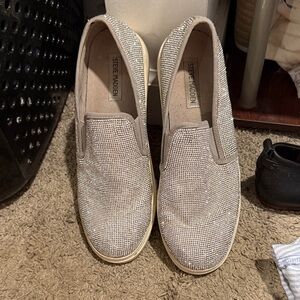 Steve Madden Glittering Silver Women's Sneakers